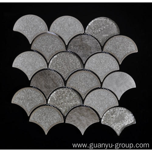 Gray Sector Shape Wall Decoration Mosaic